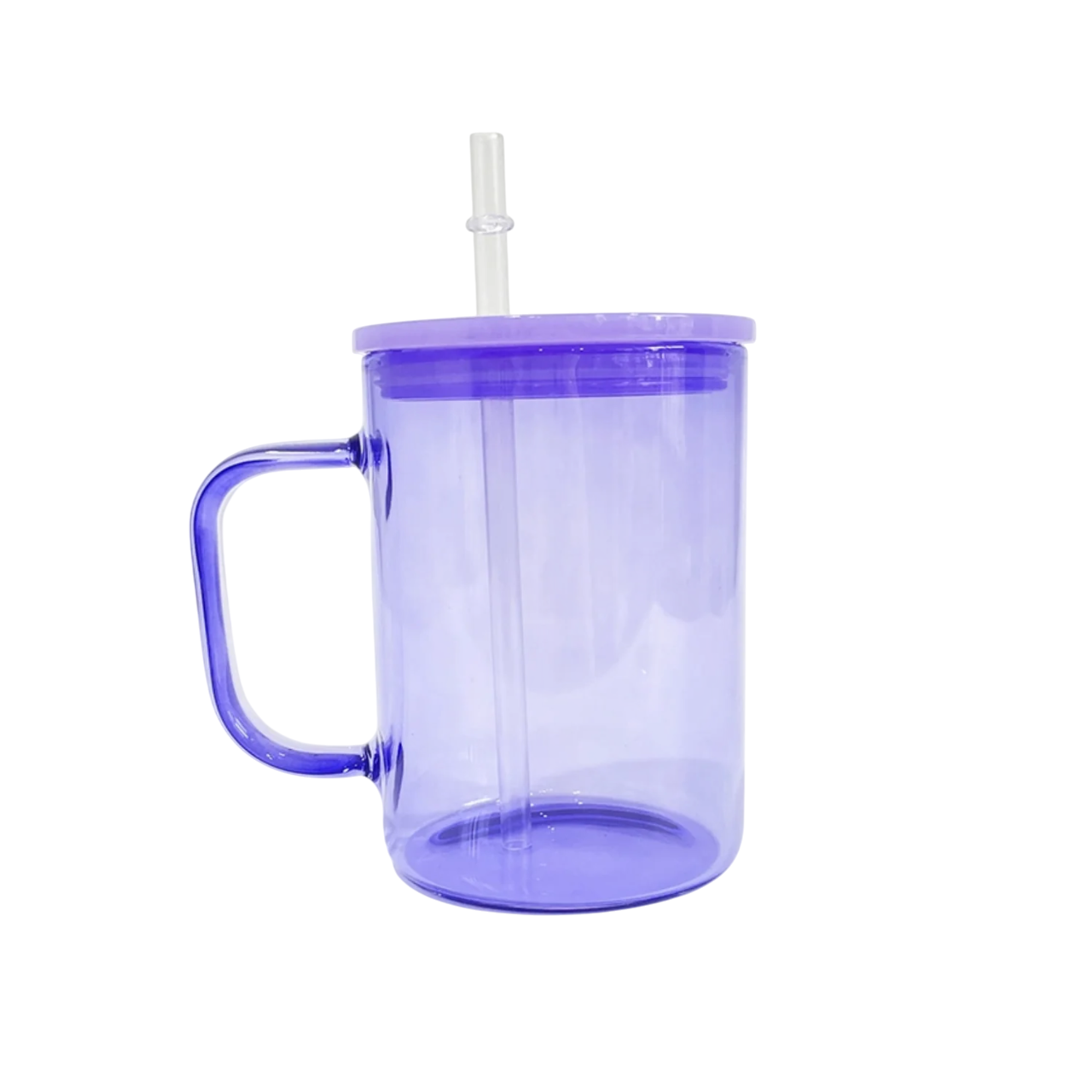 Taza de Vidrio con Tapa 15 oz