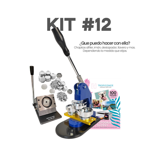 KIT #12 MAQUINA DE CHAPITAS, CORTADOR e INSUMOS