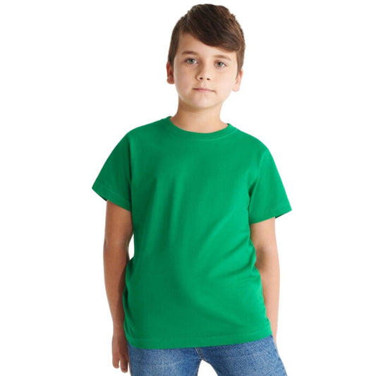 Polera Manga Corta Niños 100% Algodón