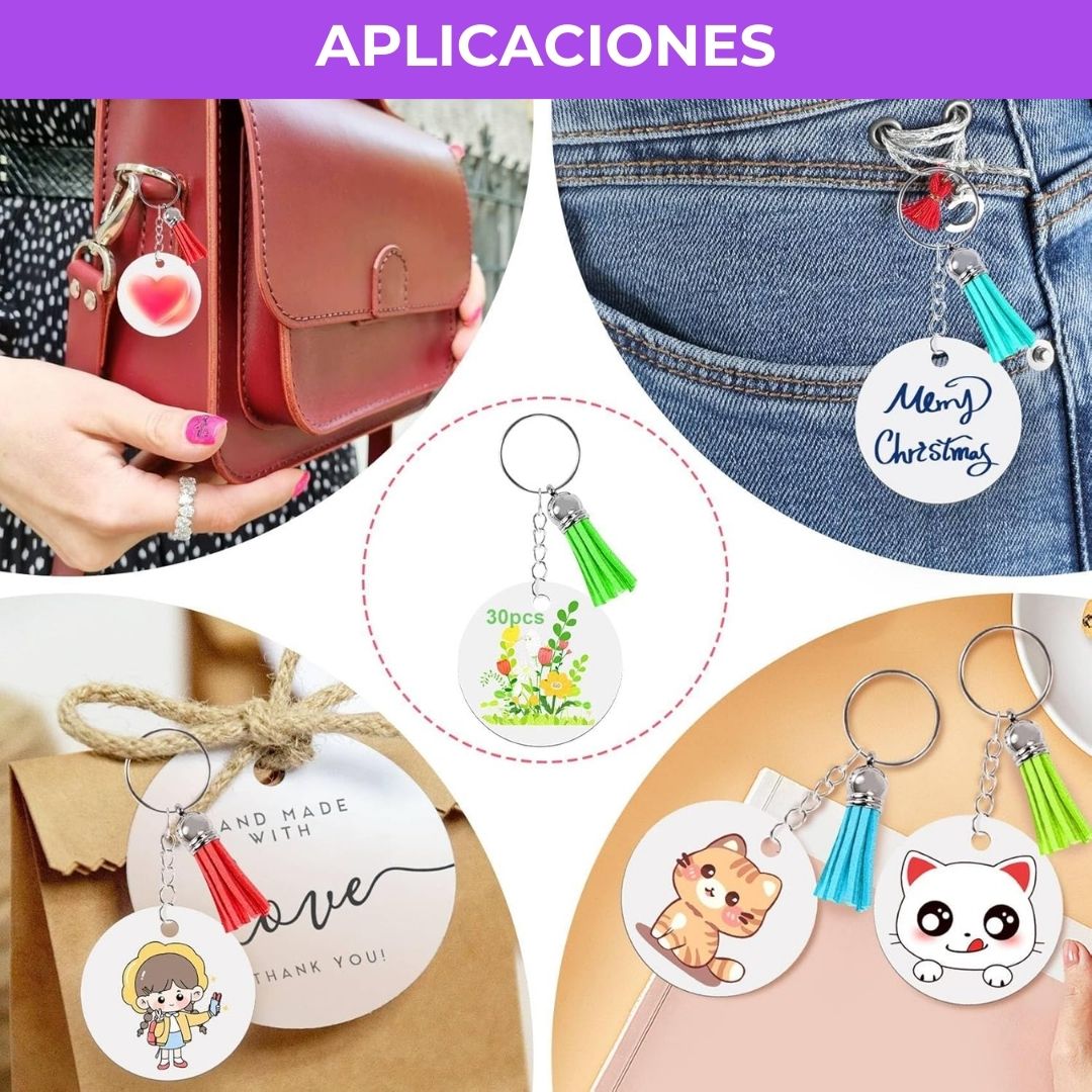 Llaveros Sublimables - Pack de 10 unidades