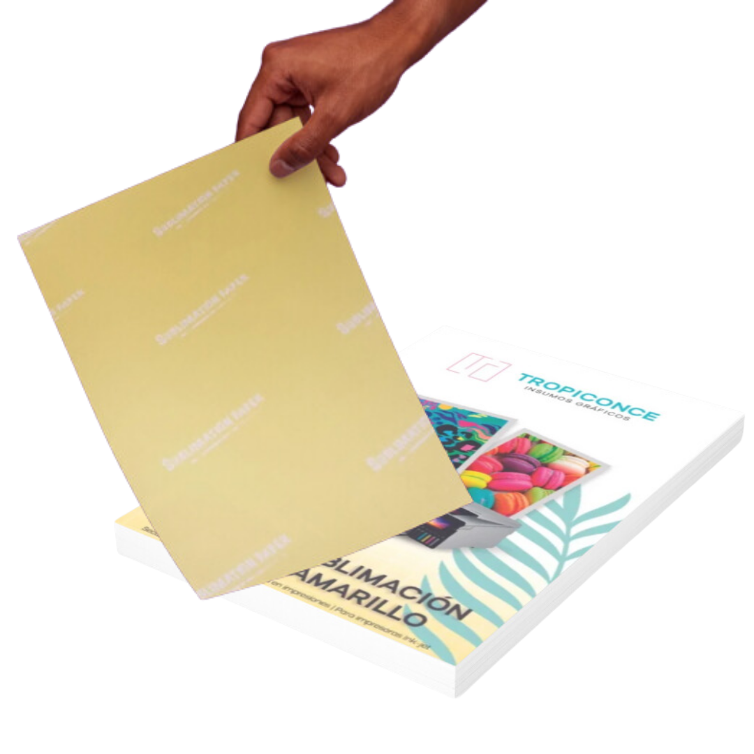 Papel de Sublimación 104 gr Reverso Amarillo