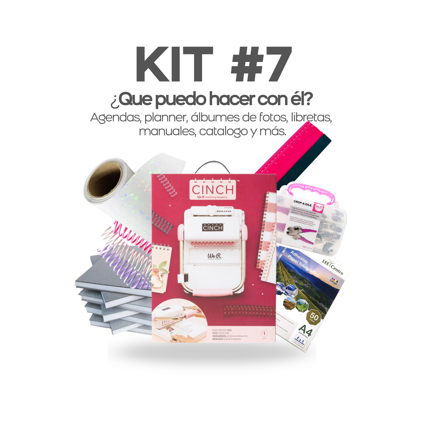 KIT #7 ENCUADERNADORA CINCH y CROP A DILE