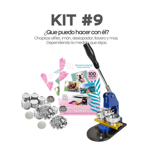 KIT #9 MAQUINA DE CHAPITAS e INSUMOS