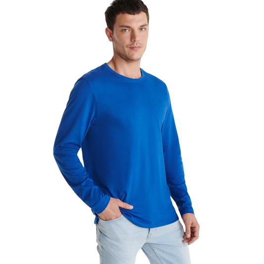 Polera Manga Larga Hombre - 100% Algodón