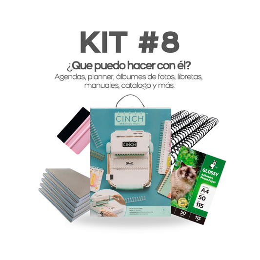 KIT #8 ENCUADERNADORA CINCH e INSUMOS
