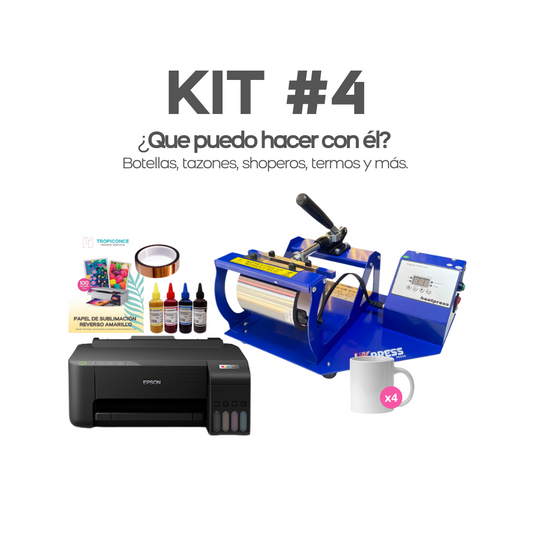 KIT #4 ESTAMPADORA DE TAZAS 11 oz E IMPRESORA SUBLIMACION