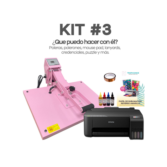 KIT #3 ESTAMPADORA PLANA 40X60 E IMPRESORA SUBLIMACION