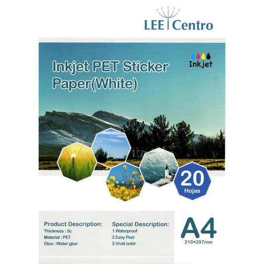 PVC Imprimible Blanco Resistente al Agua A4 - 20 Hojas