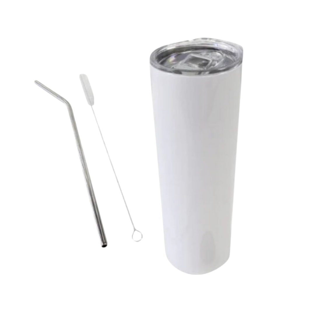 Termo Tumbler Sublimable (con Bombilla y Escobilla) - 20 OZ