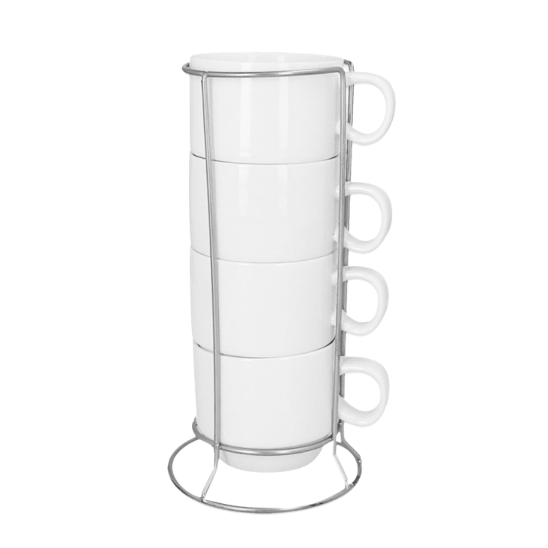 Set de Tazones Apilables con Soporte Metálico - 11 OZ