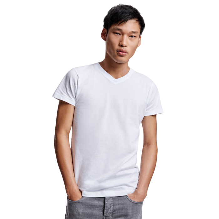 Polera Cuello V 100% Algodón Unisex