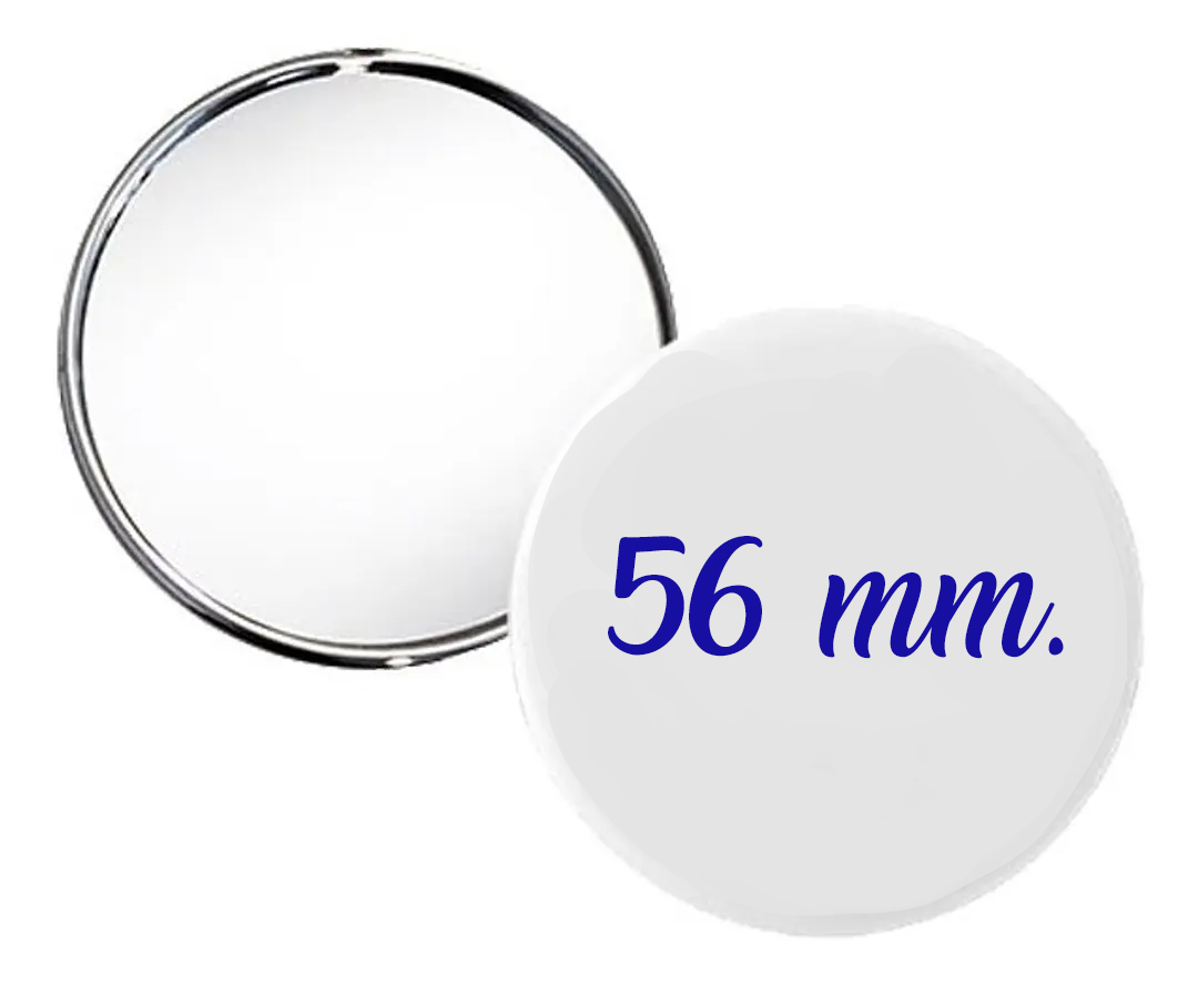 Chapita Espejo 56 y 58mm - 25 Unidades