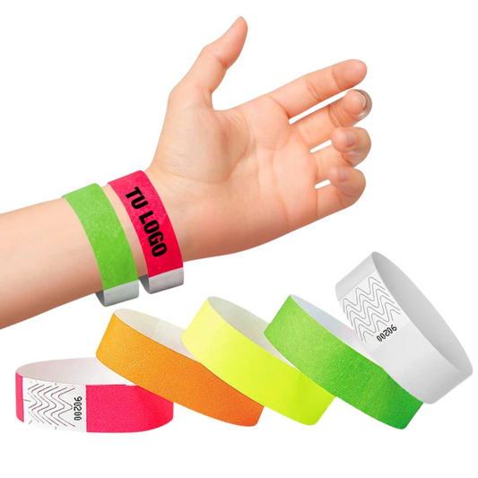 Pulseras Tyvek para Eventos y Actividades - 100 Unid