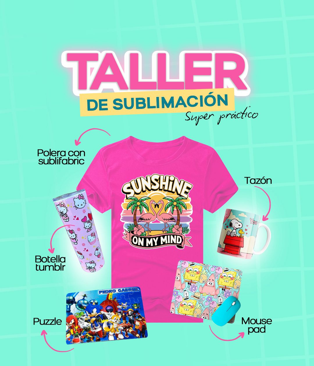 TALLER DE SUBLIMACIÓN, 26 de ABRIL 🤓✈️👀