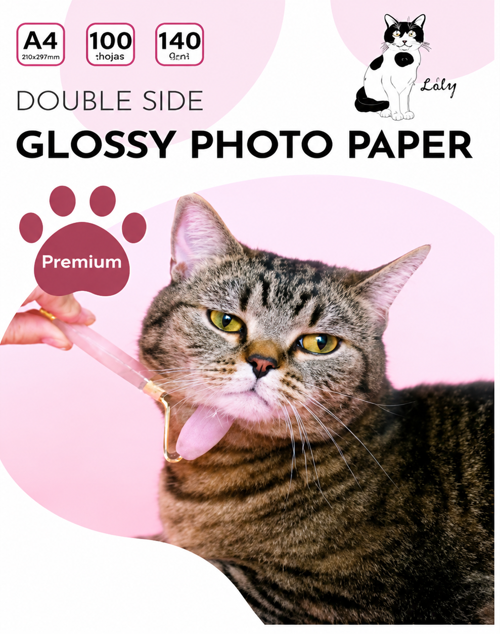 Papel Fotografico Glossy Doble Cara A4 – 140gr 100 Hojas