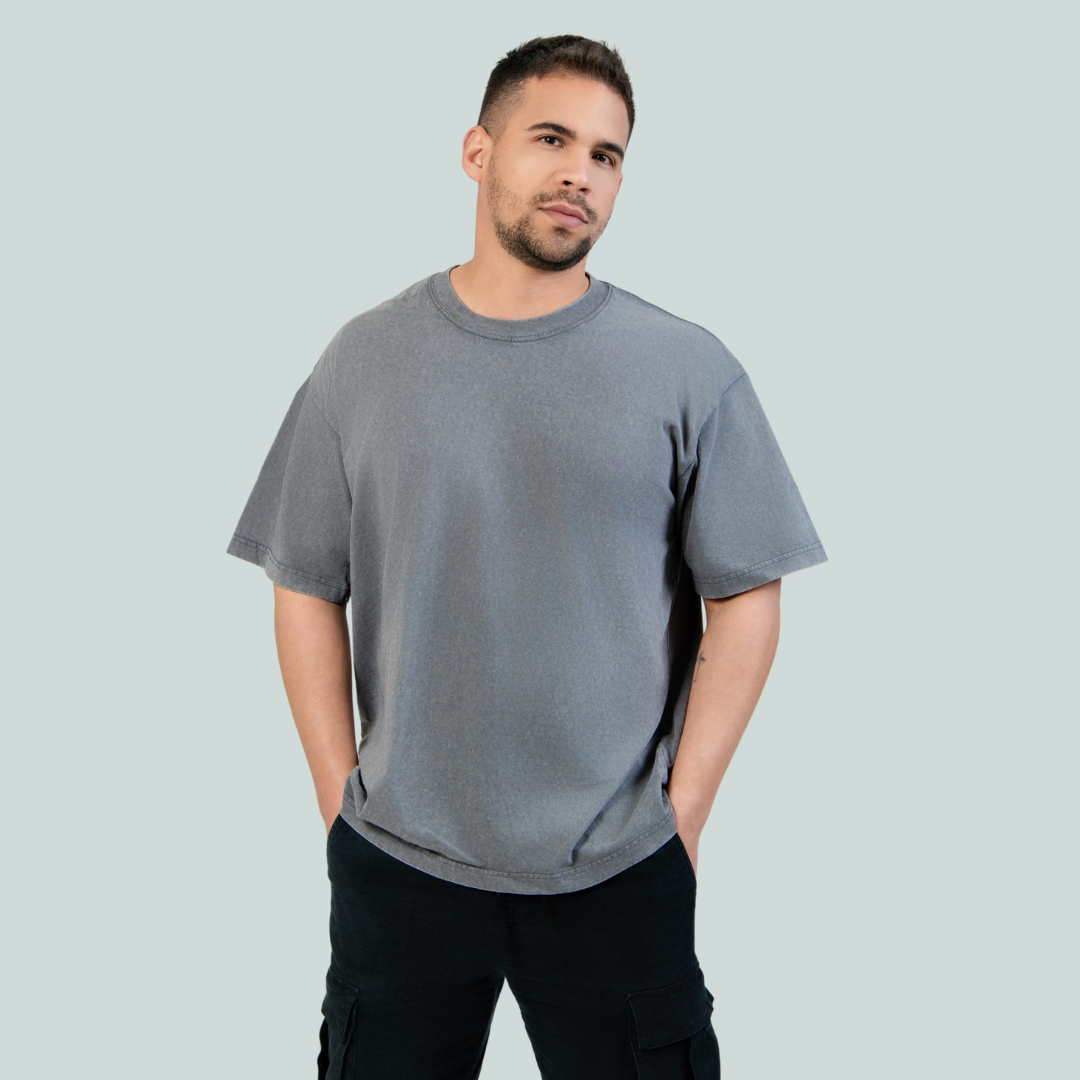 Polera Oversized Acid Wash