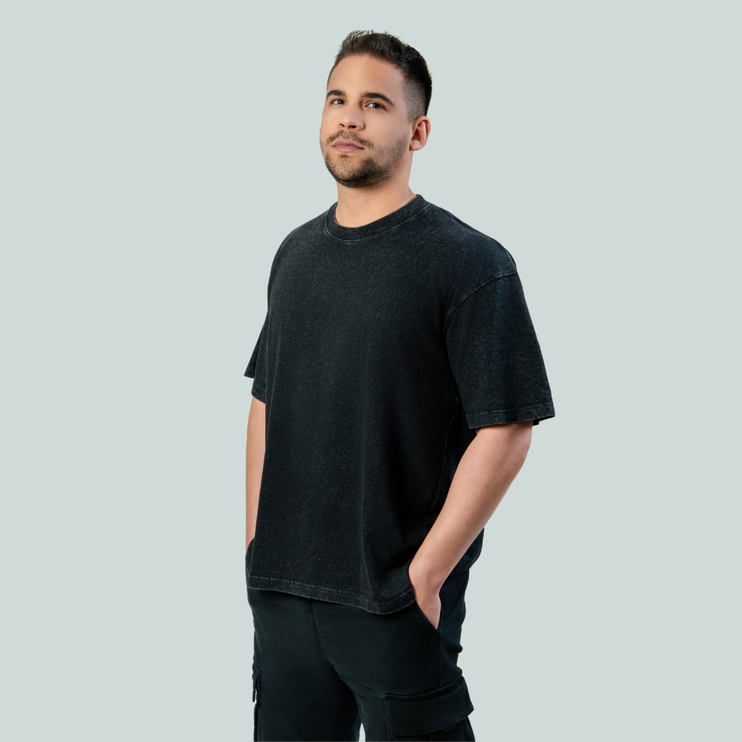 Polera Oversized Acid Wash