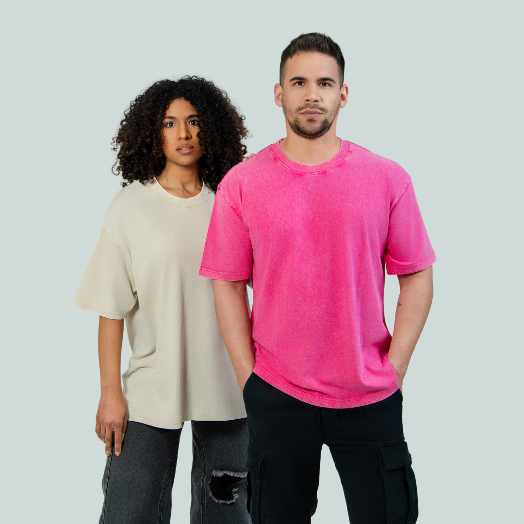 Polera Oversized Acid Wash