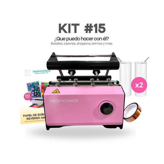 KIT #15 ESTAMPADORA DE BOTELLAS E INSUMOS