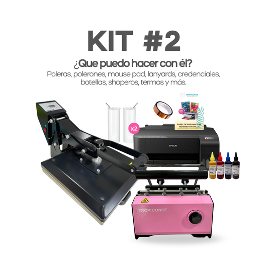 Kit #2 Estampadora de poleras, botellas e impresora para sublimación. ((PREVENTA))