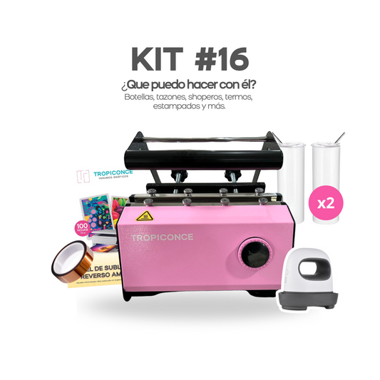 KIT #16 ESTAMPADORA DE BOTELLAS, MINIPRESS E INSUMOS