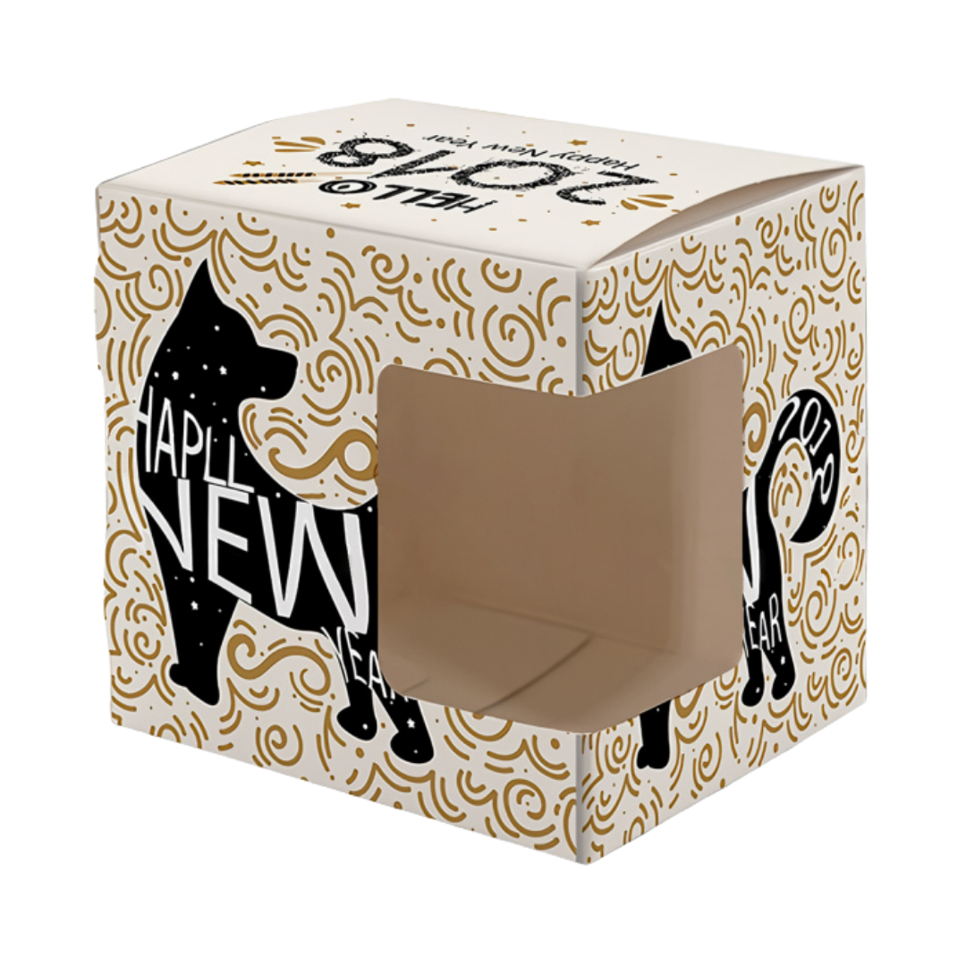 Caja para Tazones con Visor Sublimables - Pack x10 Und