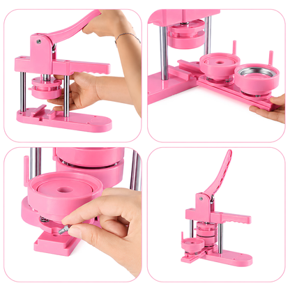 Maquina de Chapitas Básica ABS + Matriz 37mm + Insumos
