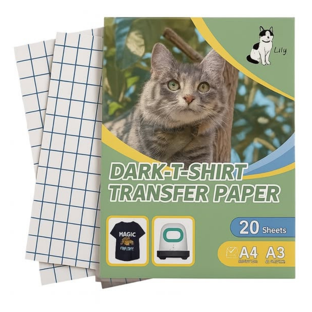 Papel Transfer Telas Oscuras - 20 Hojas