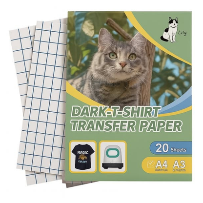 Papel Transfer Telas Oscuras - 20 Hojas