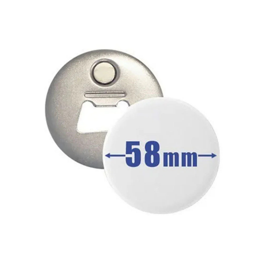 Chapita Destapador Imán 58 mm –  100 Uds