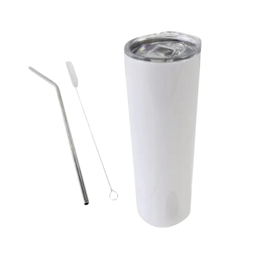 Termo Tumbler Sublimable (con Bombilla y Escobilla) - 20 OZ