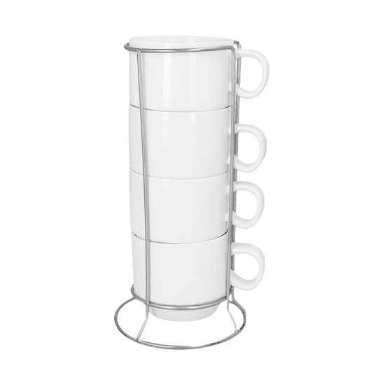 Set de Tazones Apilables con Soporte Metálico - 11 OZ